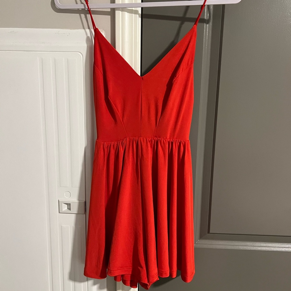 Red Urban outfitters shorts romper